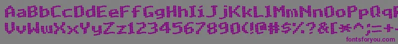 フォントMatrixComplexWaveNc – 紫色のフォント、灰色の背景