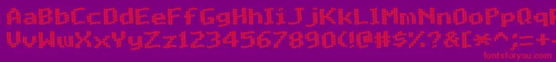 Fonte MatrixComplexWaveNc – fontes vermelhas em um fundo violeta