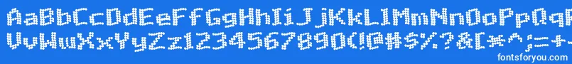 MatrixComplexWaveNc Font – White Fonts on Blue Background