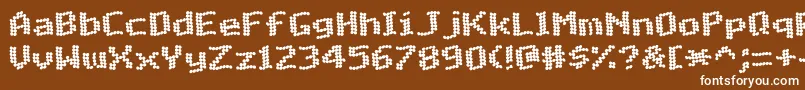 MatrixComplexWaveNc Font – White Fonts on Brown Background