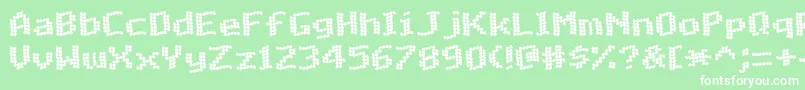 MatrixComplexWaveNc Font – White Fonts on Green Background