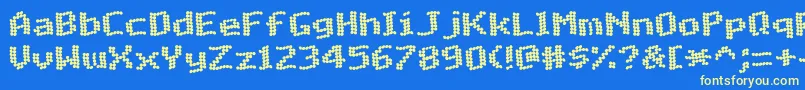 MatrixComplexWaveNc Font – Yellow Fonts on Blue Background