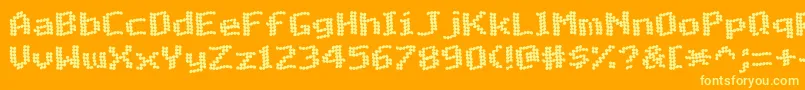 MatrixComplexWaveNc Font – Yellow Fonts on Orange Background