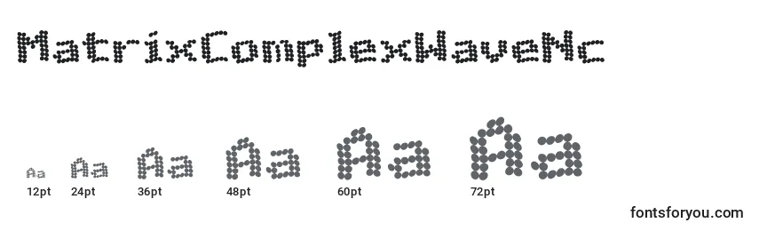 Größen der Schriftart MatrixComplexWaveNc