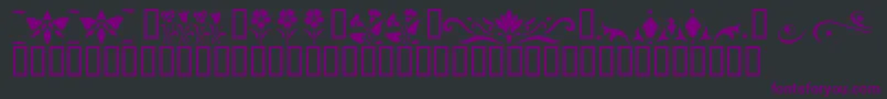 KrFleurFlairLines3 Font – Purple Fonts on Black Background