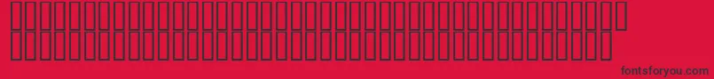 フォントDecibelDingbats – 赤い背景に黒い文字