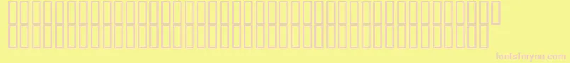 フォントDecibelDingbats – ピンクのフォント、黄色の背景