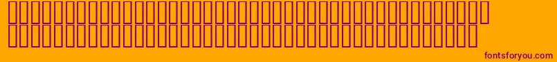 Czcionka DecibelDingbats – fioletowe czcionki na pomarańczowym tle
