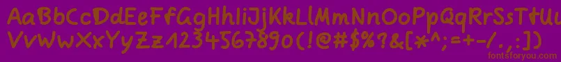 ComicjensBold Font – Brown Fonts on Purple Background