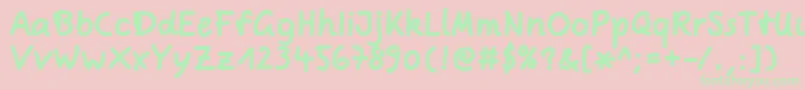 ComicjensBold Font – Green Fonts on Pink Background