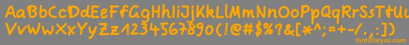 ComicjensBold Font – Orange Fonts on Gray Background