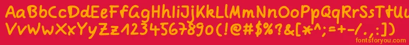 ComicjensBold Font – Orange Fonts on Red Background