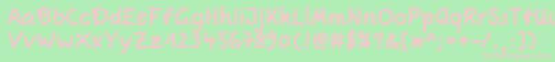 ComicjensBold Font – Pink Fonts on Green Background