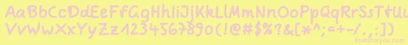 ComicjensBold Font – Pink Fonts on Yellow Background