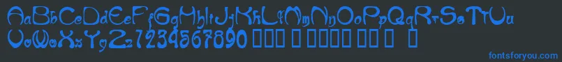 NouveauricheHeavy Font – Blue Fonts on Black Background