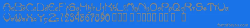 fuente NouveauricheHeavy – Fuentes Grises Sobre Fondo Azul