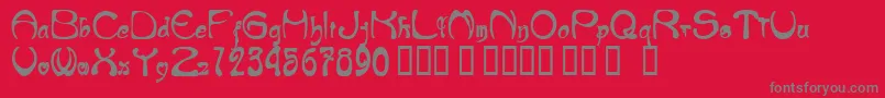 NouveauricheHeavy Font – Gray Fonts on Red Background