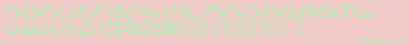 NouveauricheHeavy Font – Green Fonts on Pink Background