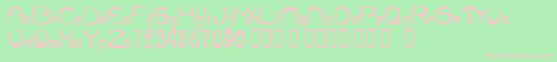 NouveauricheHeavy Font – Pink Fonts on Green Background