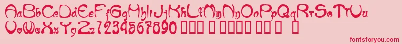 NouveauricheHeavy Font – Red Fonts on Pink Background