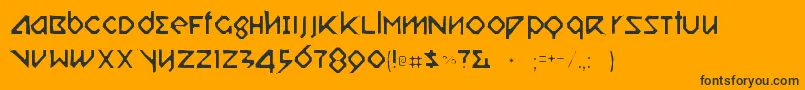 Relishgarglergaunt Font – Black Fonts on Orange Background