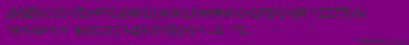 Relishgarglergaunt Font – Black Fonts on Purple Background