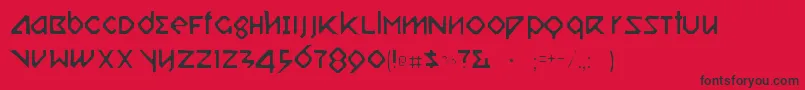 Relishgarglergaunt Font – Black Fonts on Red Background