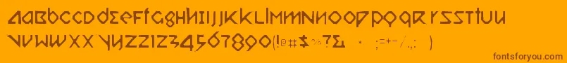 Relishgarglergaunt Font – Brown Fonts on Orange Background