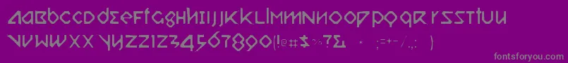 Relishgarglergaunt Font – Gray Fonts on Purple Background