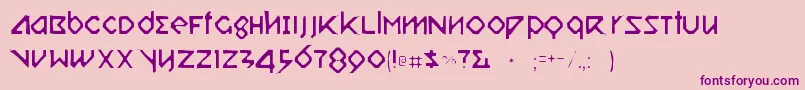 Relishgarglergaunt Font – Purple Fonts on Pink Background