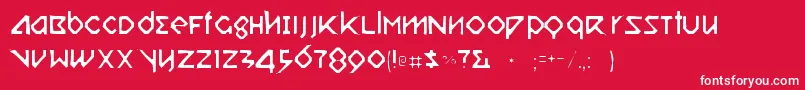 Relishgarglergaunt Font – White Fonts on Red Background