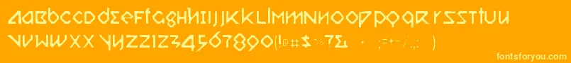 Relishgarglergaunt Font – Yellow Fonts on Orange Background