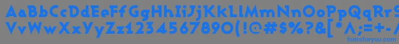 Ashbbl Font – Blue Fonts on Gray Background