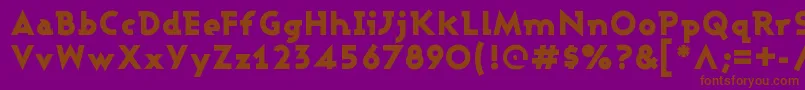 Ashbbl Font – Brown Fonts on Purple Background