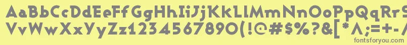 フォントAshbbl – 黄色の背景に灰色の文字