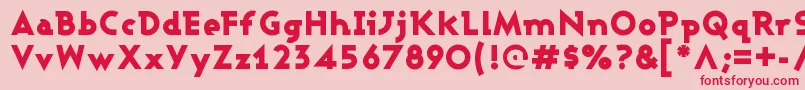Ashbbl Font – Red Fonts on Pink Background