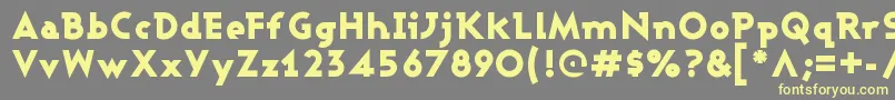 Ashbbl Font – Yellow Fonts on Gray Background