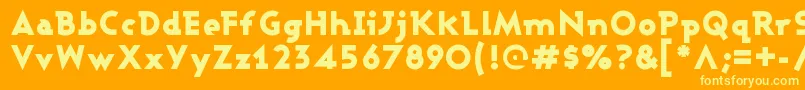 フォントAshbbl – オレンジの背景に黄色の文字