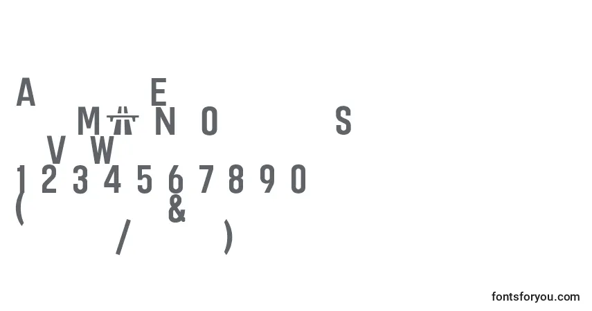 Шрифт Raoulautoroutebritannique – алфавит, цифры, специальные символы