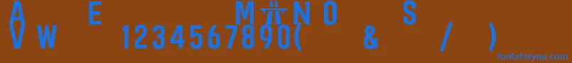Raoulautoroutebritannique Font – Blue Fonts on Brown Background