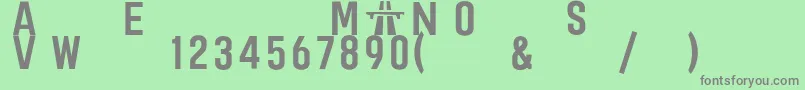Raoulautoroutebritannique Font – Gray Fonts on Green Background