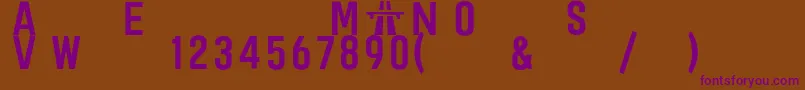 Raoulautoroutebritannique Font – Purple Fonts on Brown Background