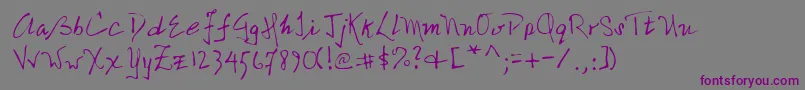 Lehn216 Font – Purple Fonts on Gray Background