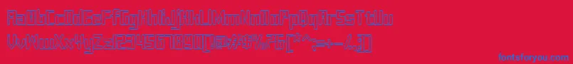 Sujetaoutline Font – Blue Fonts on Red Background