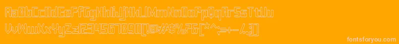 Sujetaoutline Font – Pink Fonts on Orange Background