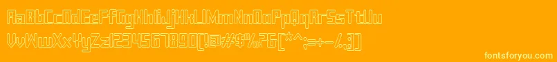 Sujetaoutline Font – Yellow Fonts on Orange Background