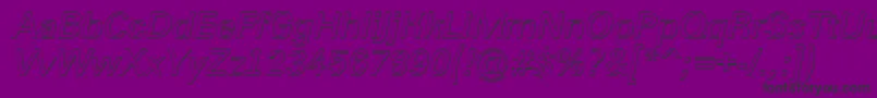 AGroticshBoldItalic Font – Black Fonts on Purple Background