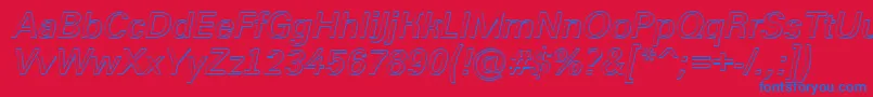 AGroticshBoldItalic Font – Blue Fonts on Red Background