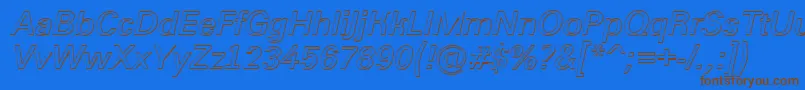 AGroticshBoldItalic Font – Brown Fonts on Blue Background