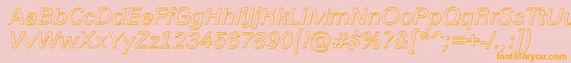 AGroticshBoldItalic Font – Orange Fonts on Pink Background